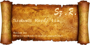 Szabadi Rozália névjegykártya