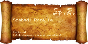 Szabadi Rozália névjegykártya