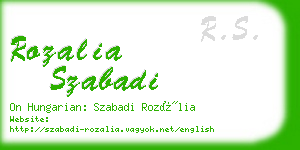 rozalia szabadi business card